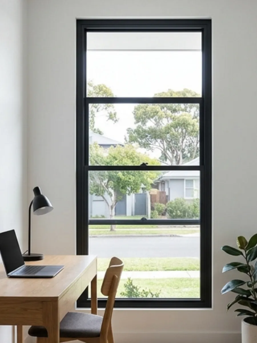 Black Aluminum Minimalist Sashless Window